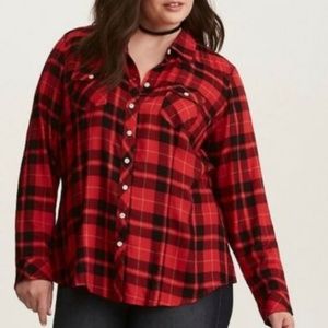 Brand new torrid plaid lumberjack shirt